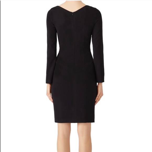 L.K. BENNETT Black Angela Long Sleeve Dress 4 - Picture 2 of 12